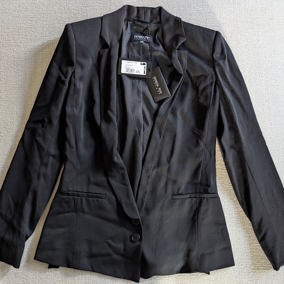 🪞NWT Patrizia Pepe Black Giacca Jacket Size 42/4 - Picture 9 of 9